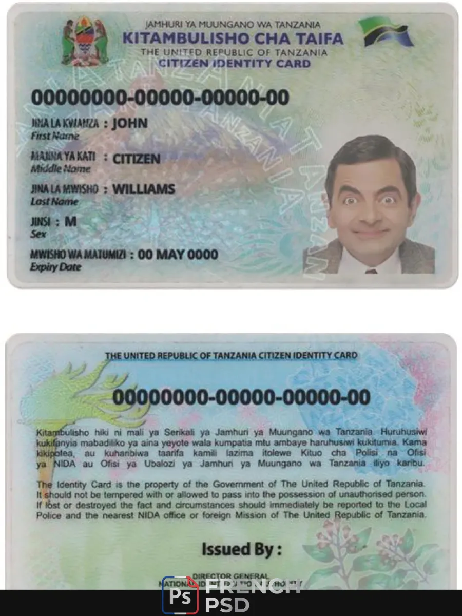 Tanzanie Id version 2 — Cartes d'identité