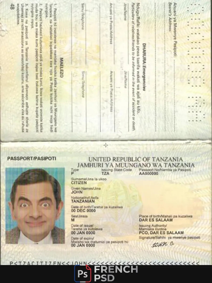 Tanzanie passeport — Passeports