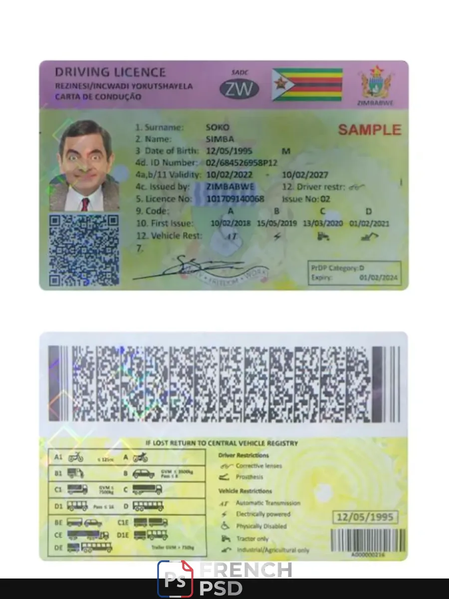 Zimbabwe permis de conduire — Permis de conduire