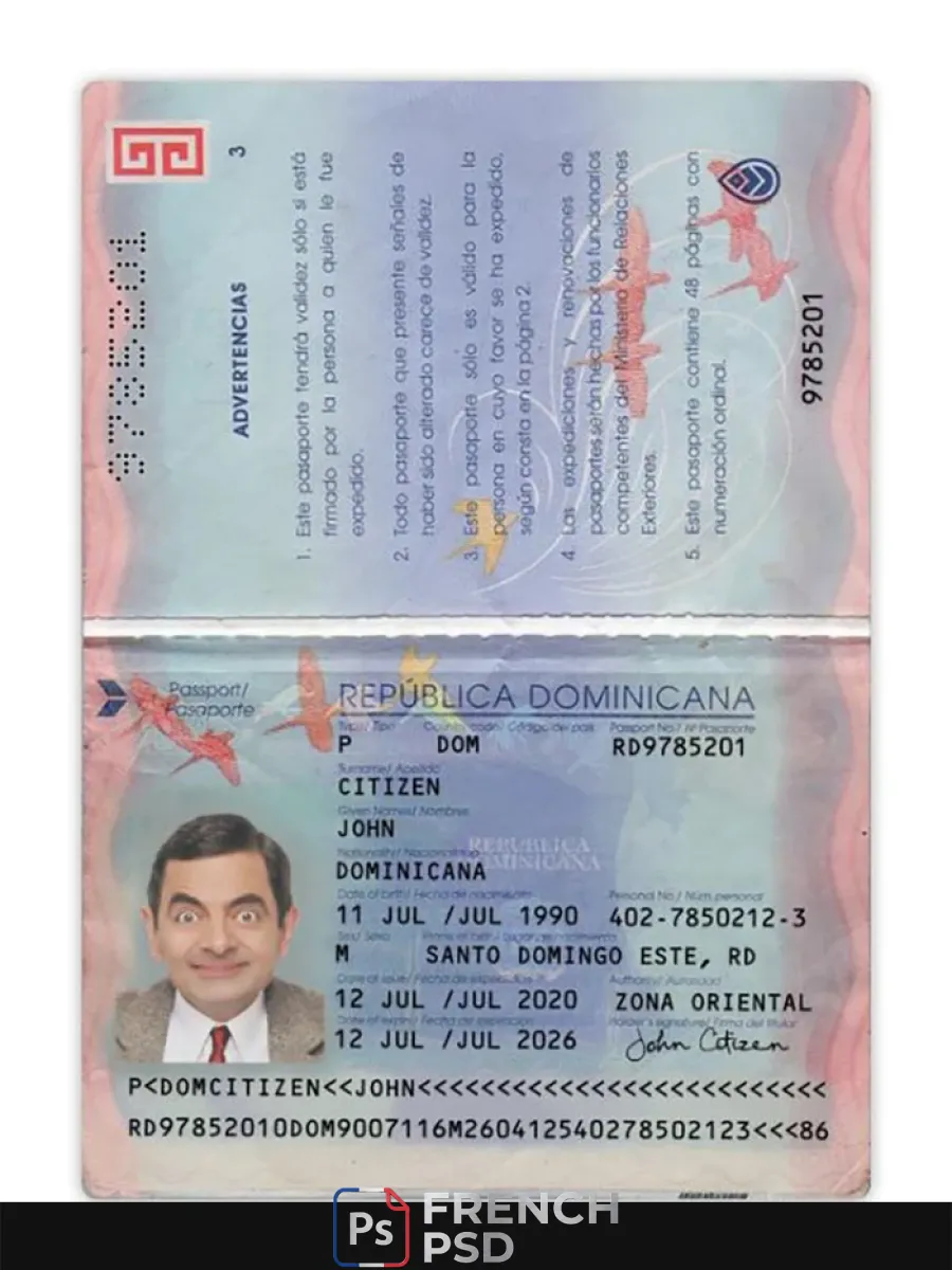 Dominicaine République passeport 2020 présent — Passeports
