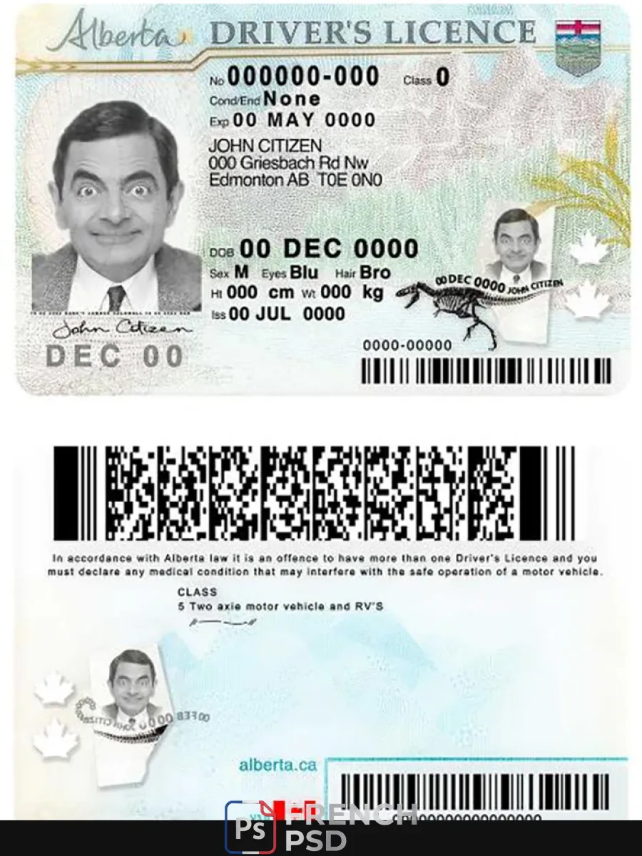 Canada Alberta province permis de conduire — Permis de conduire