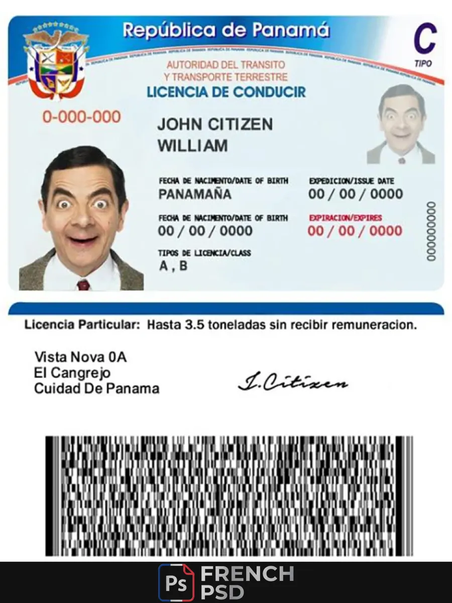 Panama permis de conduire — Permis de conduire