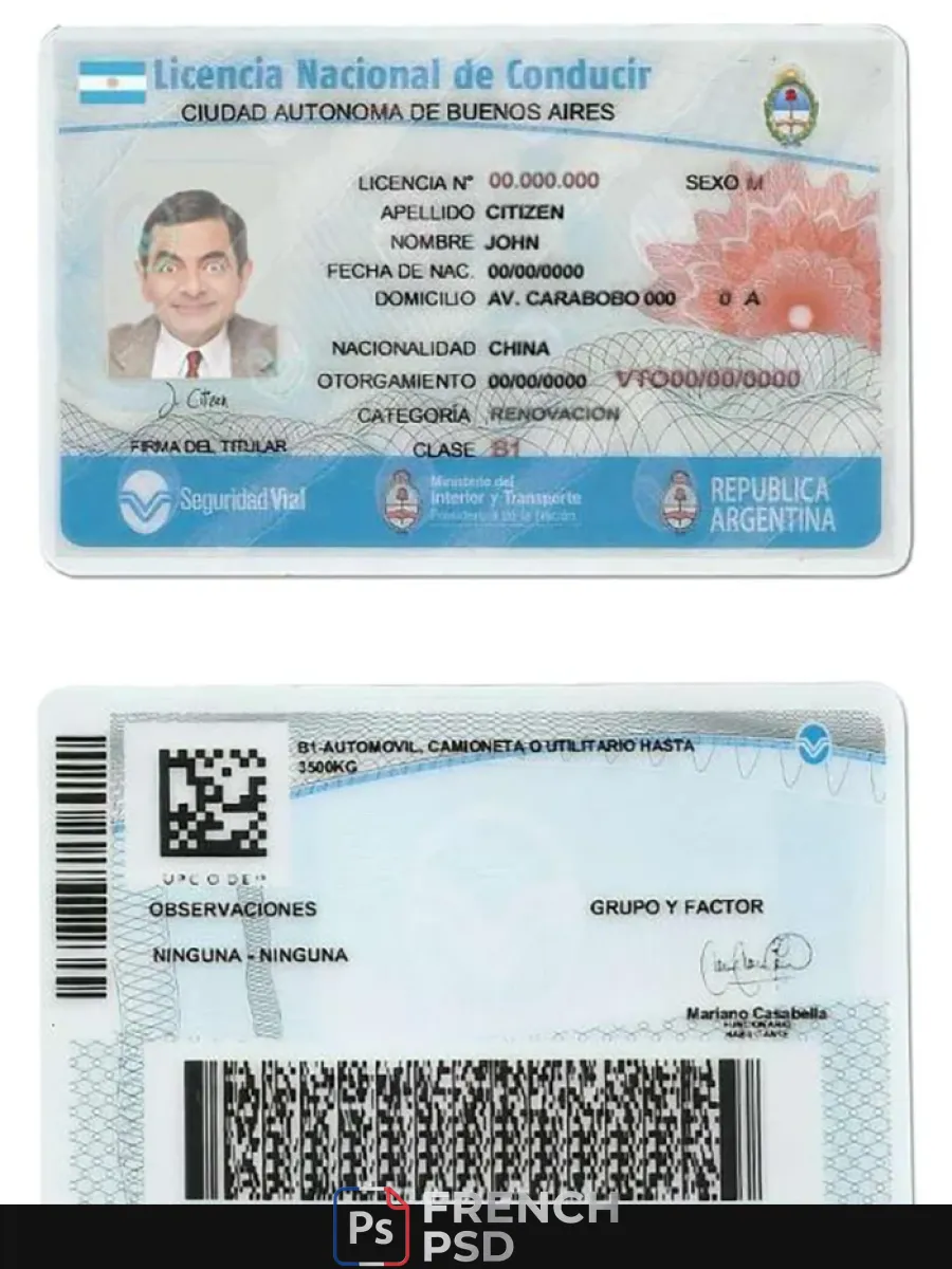 Argentine Buenos Aires permis de conduire — Permis de conduire