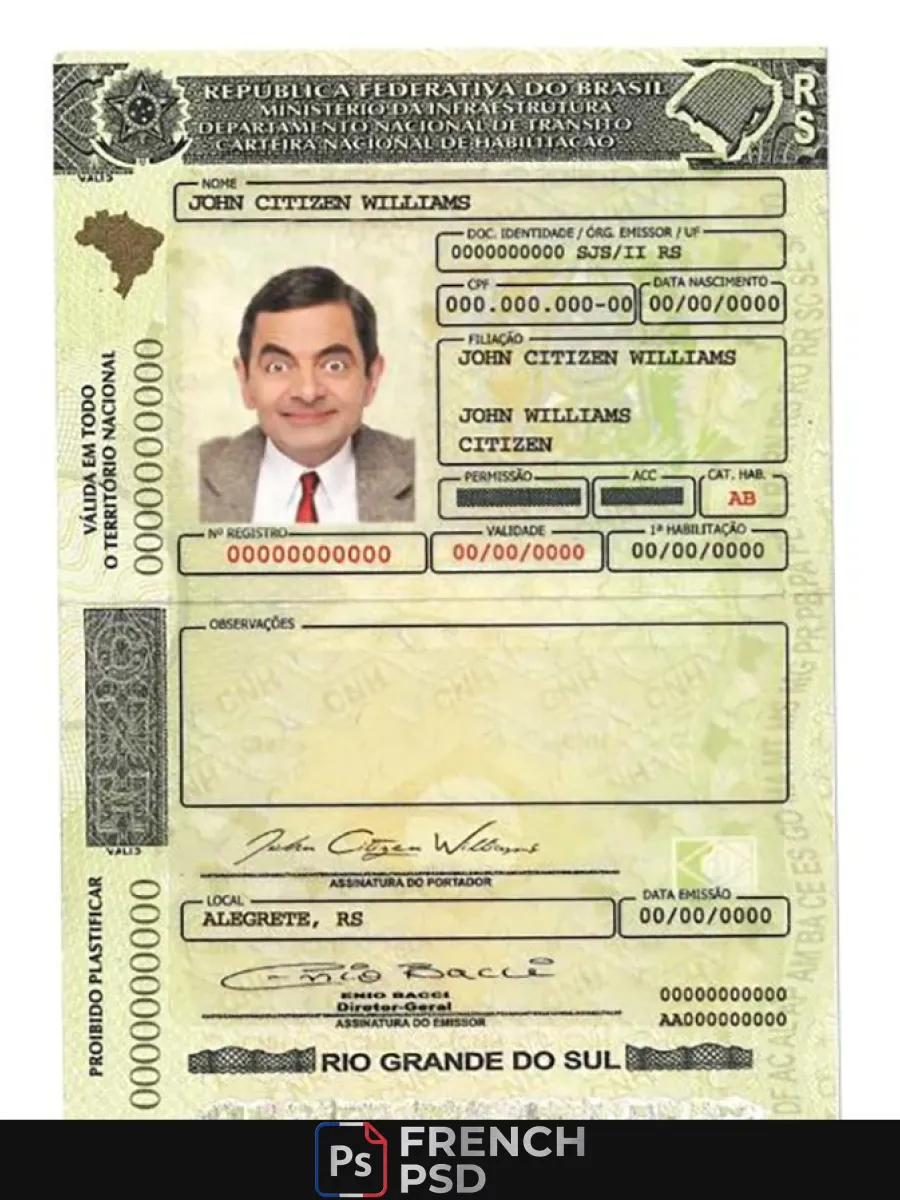 Brazilriograndedosulpermis de conduire — Permis de conduire