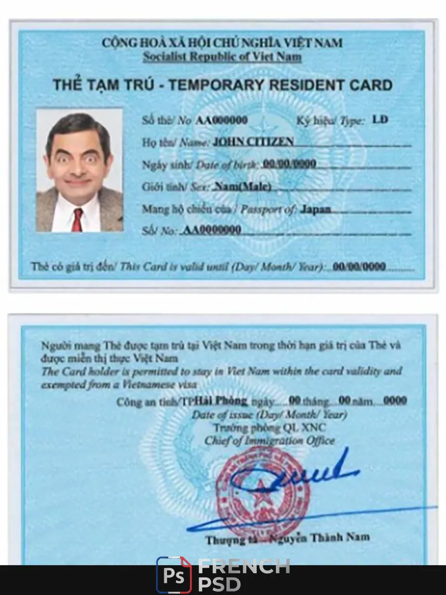 Vietnam carte de séjour — Titre de séjour