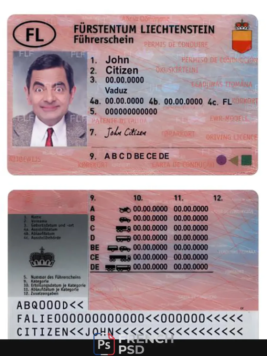 Liechtenstein permis de conduire — Permis de conduire