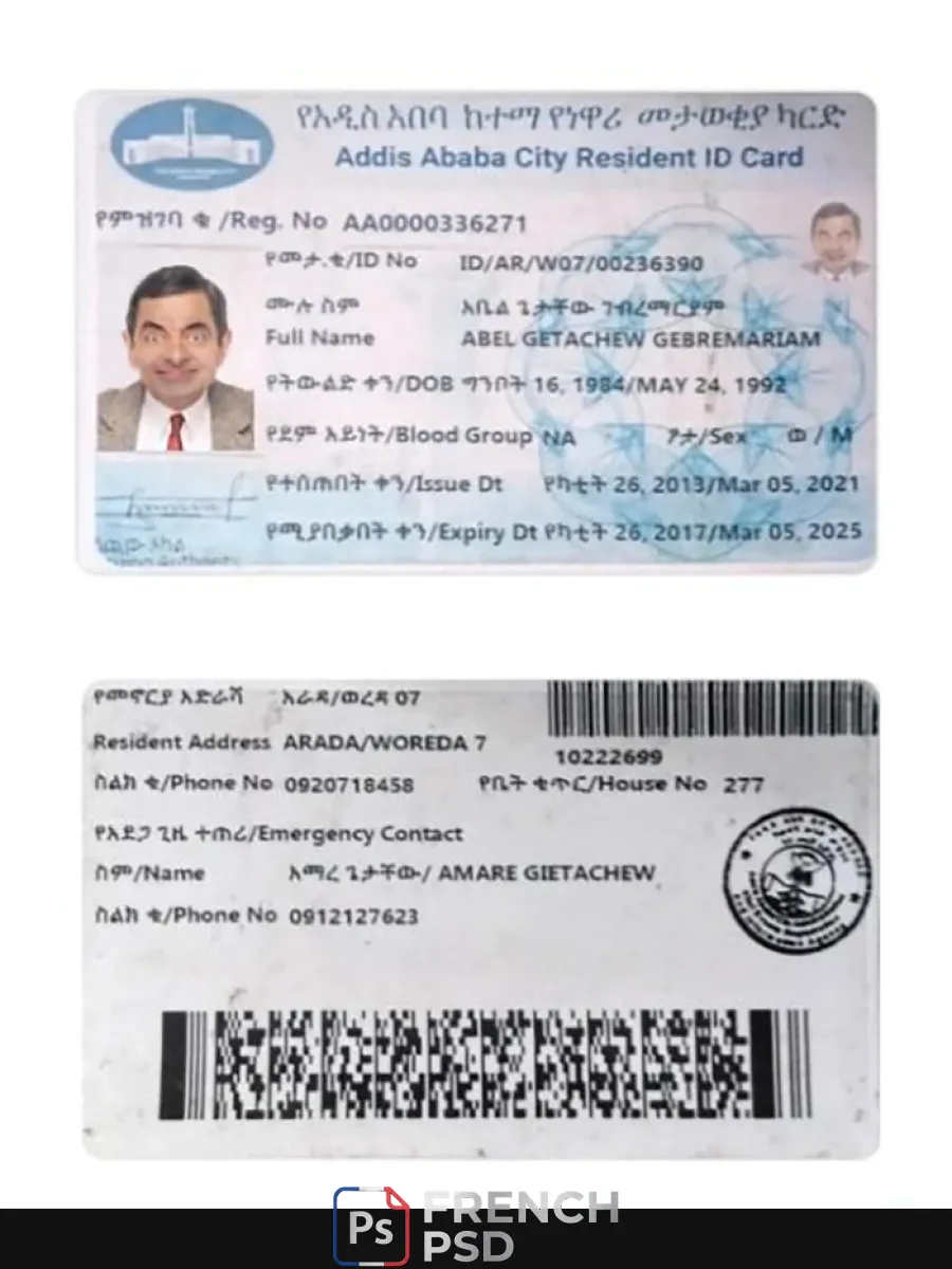 Addis Ababa résident carte d'identité — Cartes d'identité