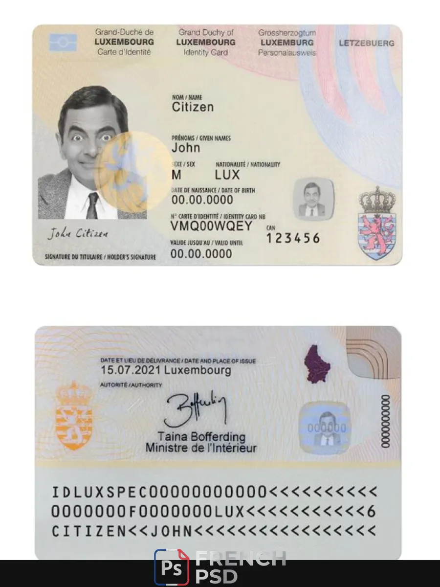 Luxembourg carte d'identité — Cartes d'identité