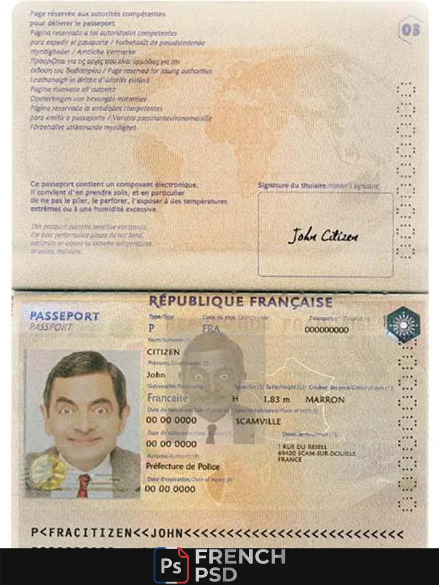 France passeport version 2 — Passeports