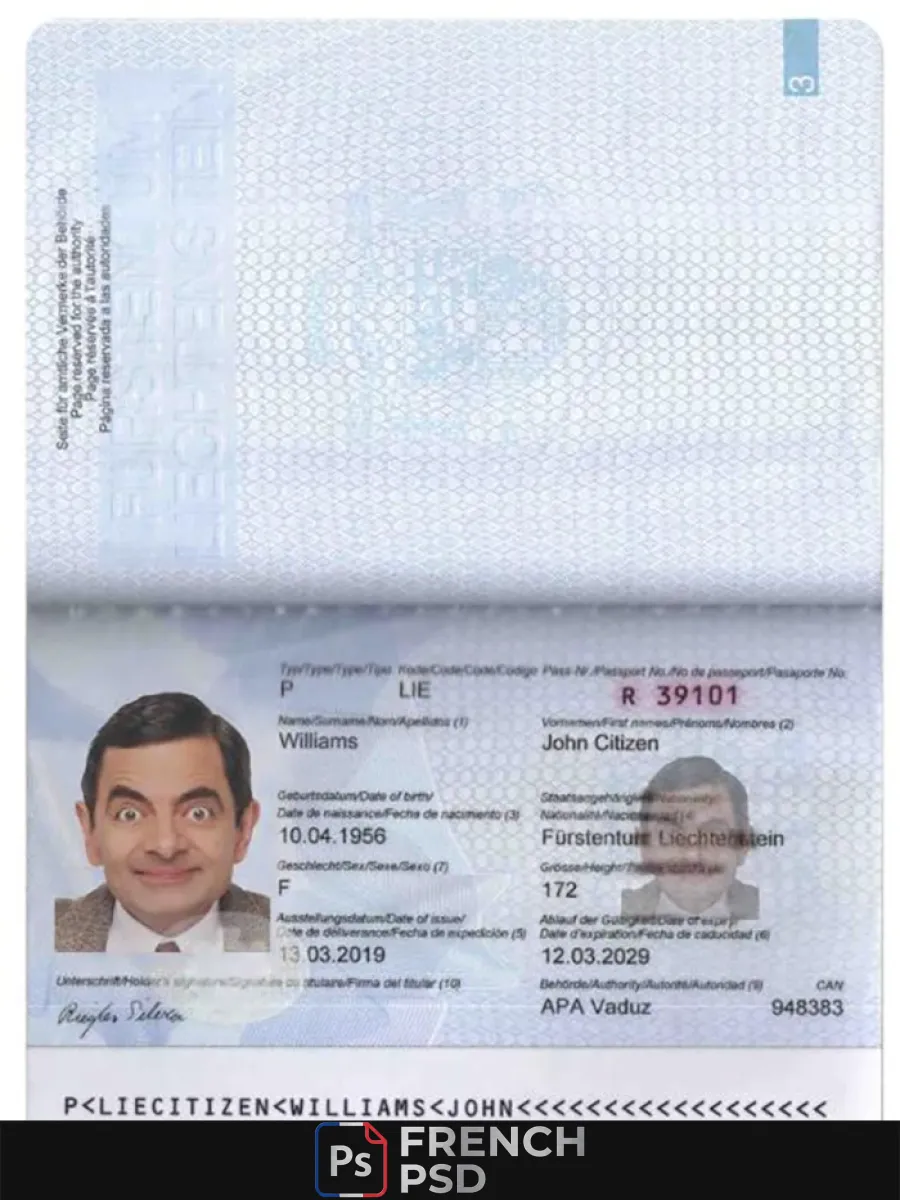 Liechtenstein passeport — Passeports