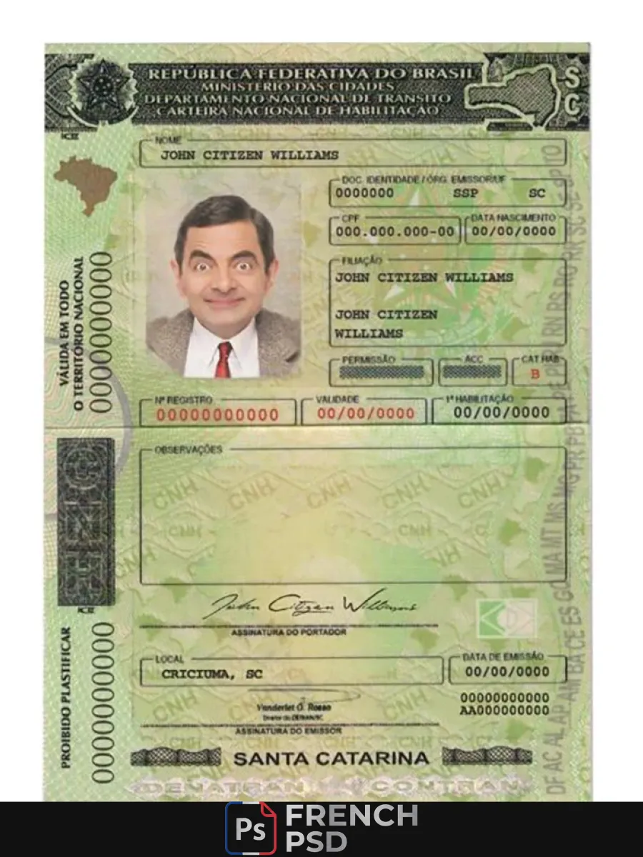 Brazilsantacatarinapermis de conduire — Permis de conduire