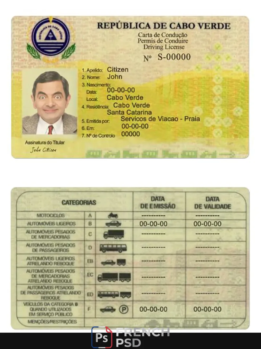 Cap Vert permis de conduire — Permis de conduire