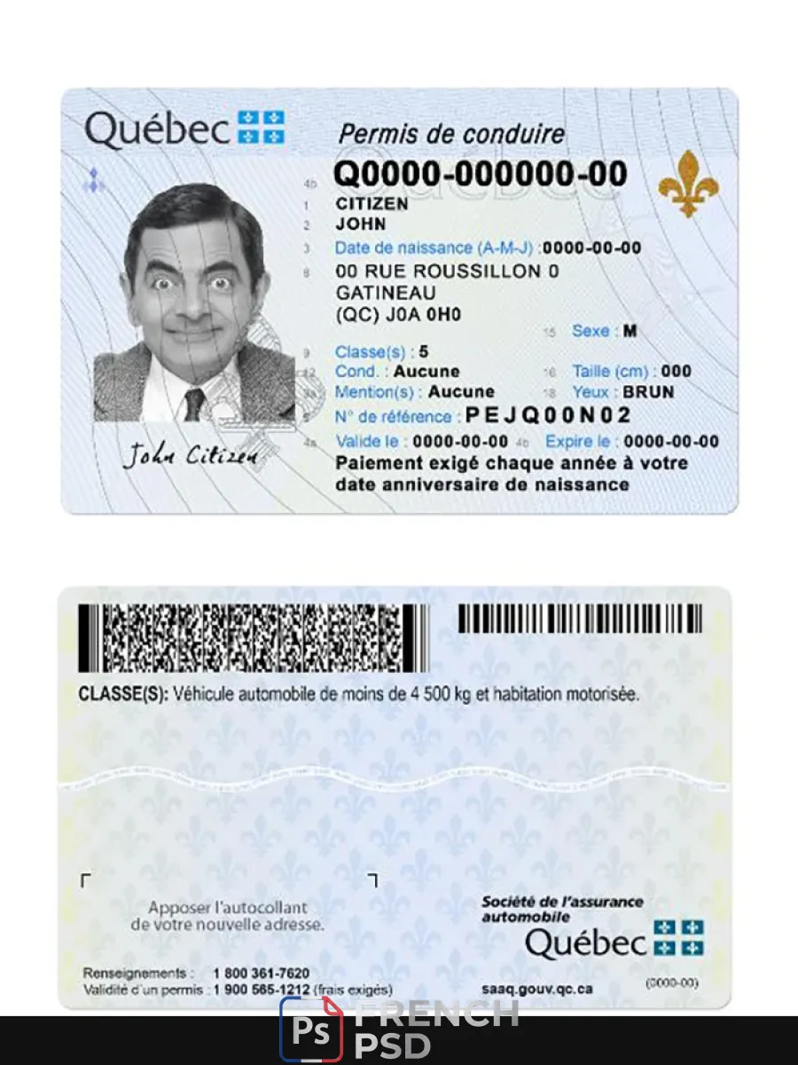 Canada Quebec nouveau permis de conduire — Permis de conduire