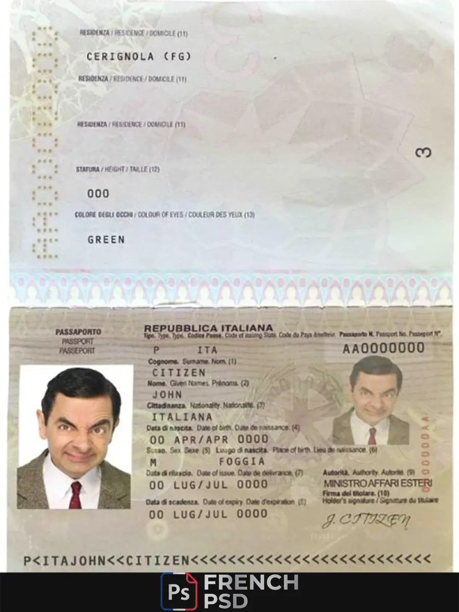 Italie passeport — Passeports