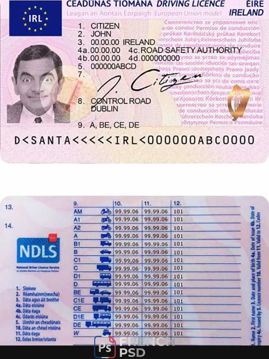 Irlande permis de conduire — Permis de conduire
