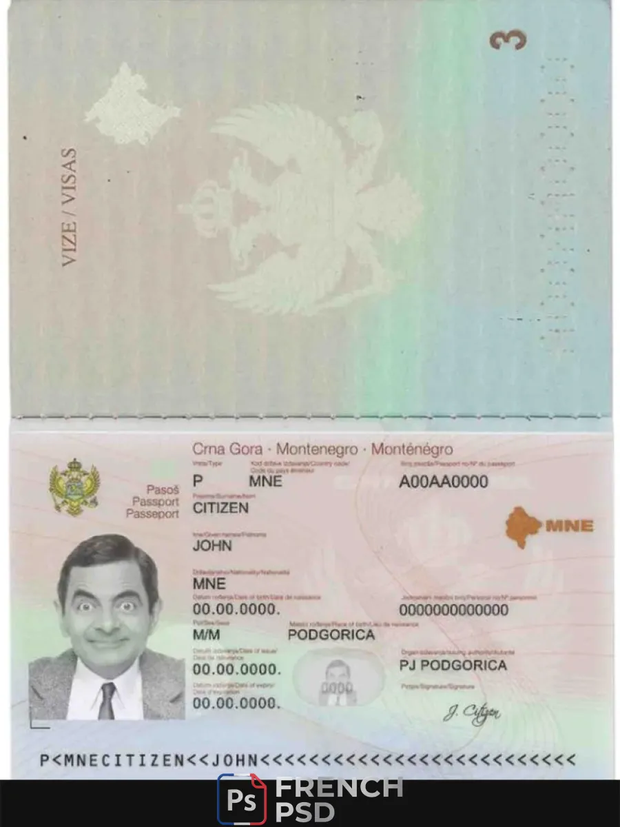 Monténégro passeport — Passeports