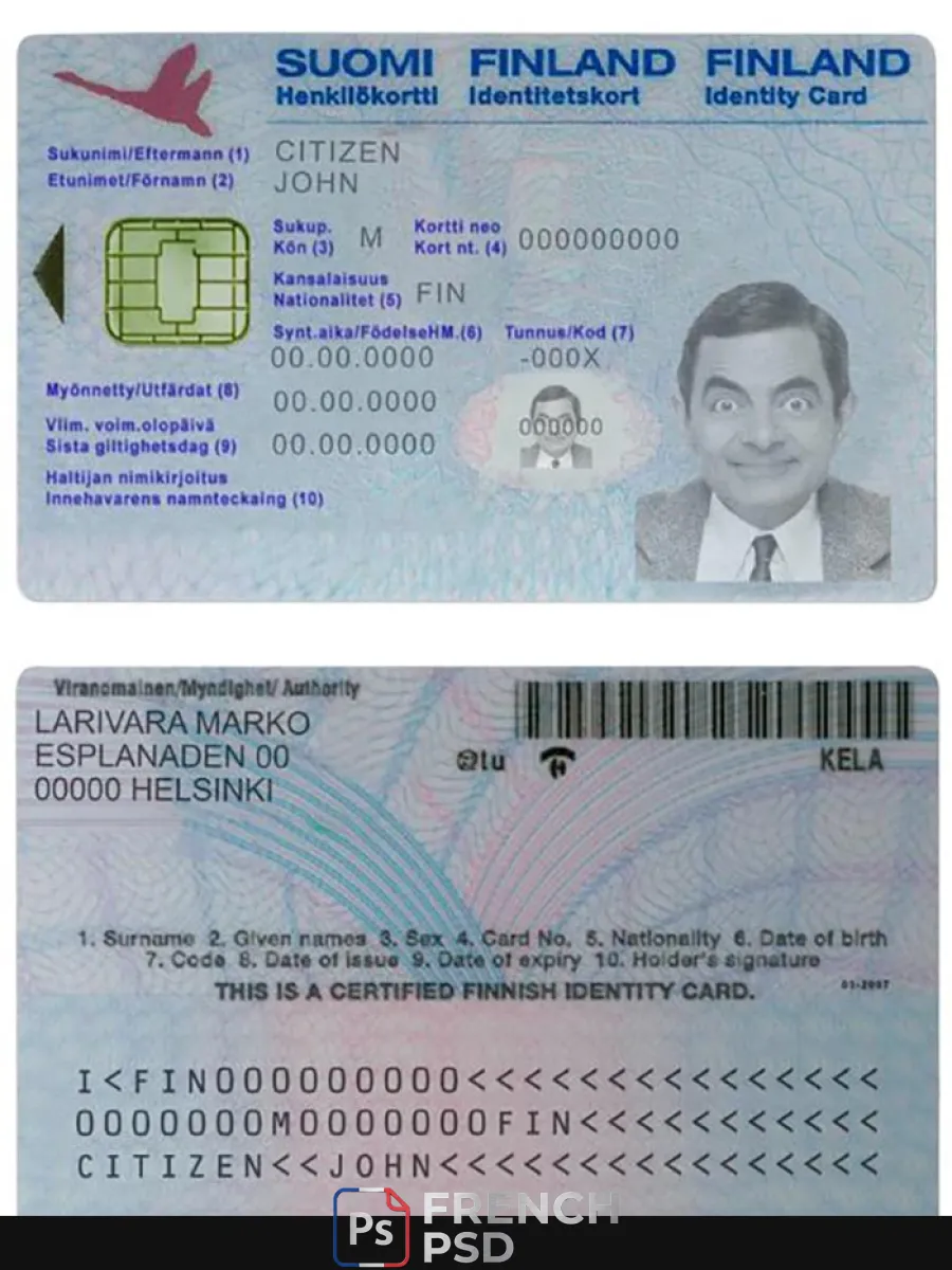 Finlande Id version 2 — Cartes d'identité