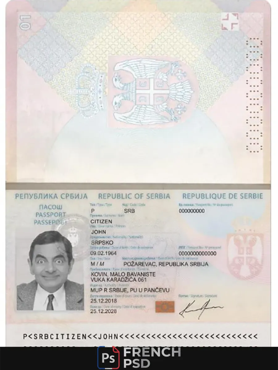 Serbie passeport nouveau version — Passeports
