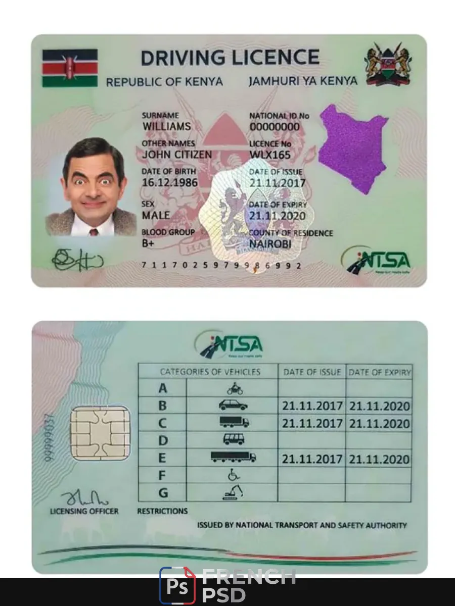 Kenya permis de conduire — Permis de conduire